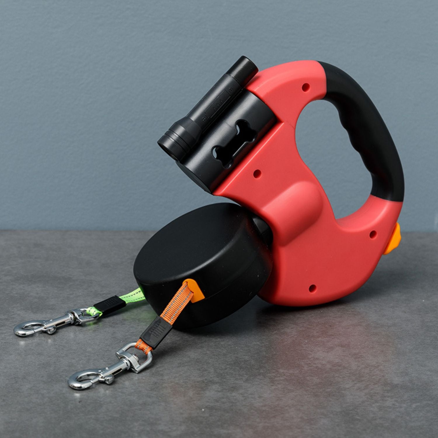 Dubbele hondenriem met sterke karabijnhaken